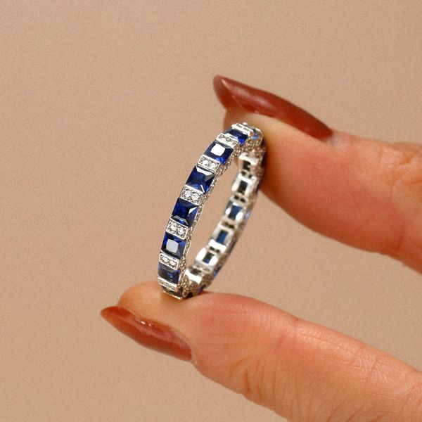 Arabella |  Unique Sapphire Eternity Band Ring For Women