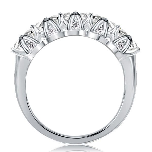 Saanvi | Five Stone Cushion Cut Wedding Band