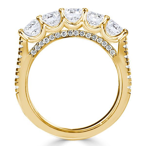 Honey | Five Stone Half Eternity Band Wedding Band For Women