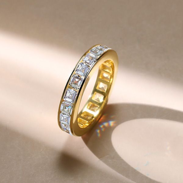 Lakelyn | Asscher Cut Eternity Wedding Band For Women