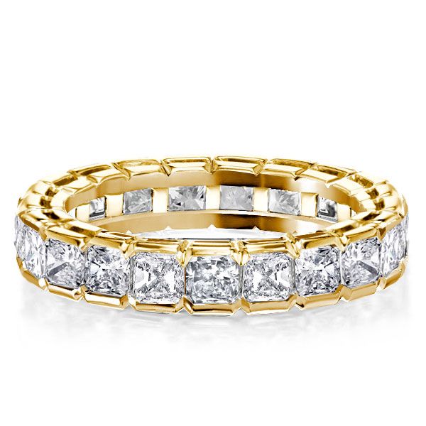 Yareli | Bezel Setting Radiant Eternity Wedding Band For Women