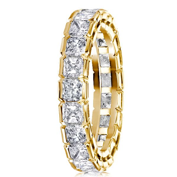 Yareli | Bezel Setting Radiant Eternity Wedding Band For Women