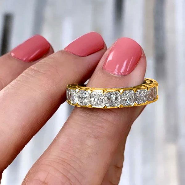 Yareli | Bezel Setting Radiant Eternity Wedding Band For Women