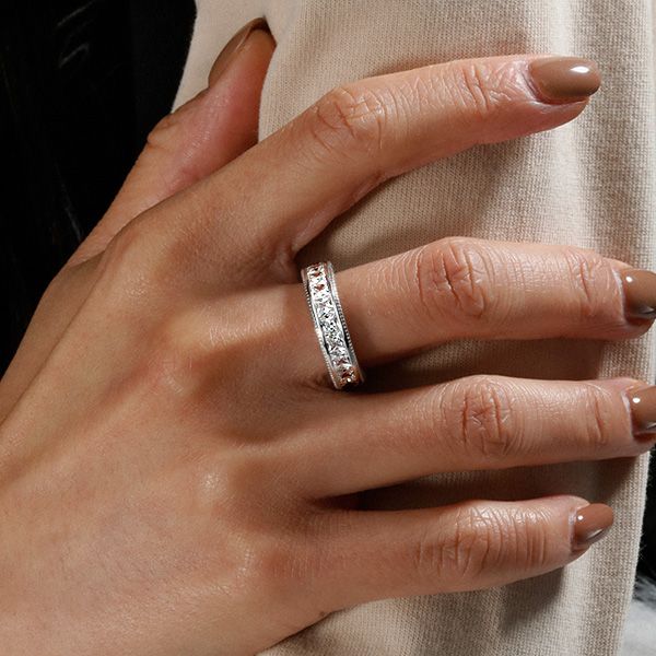 Remy | Princess Cut Eternity Wedding Band Channel Set Band Ring