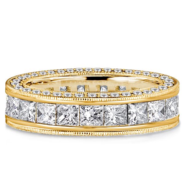 Remy | Princess Cut Eternity Wedding Band Channel Set Band Ring