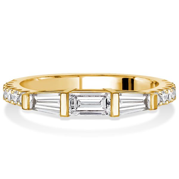 Nyomi | Baguette Dainty Wedding Band For Women Anniversary Ring