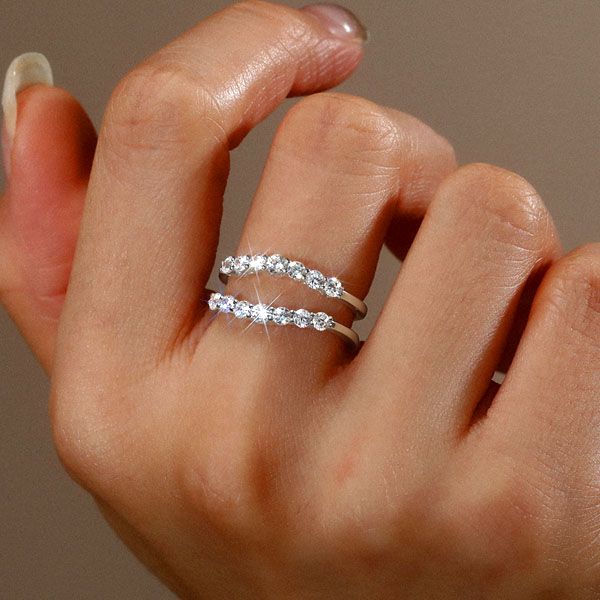 Siya | Shared Prong Enhancers Ring Guard Enhancers Band Ring