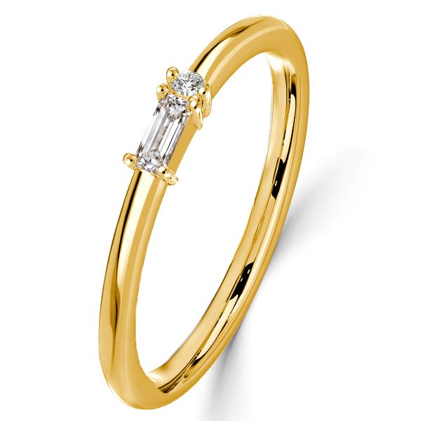 Kenzie | Baguette Cut Classic Wedding Band Morse Code Ring