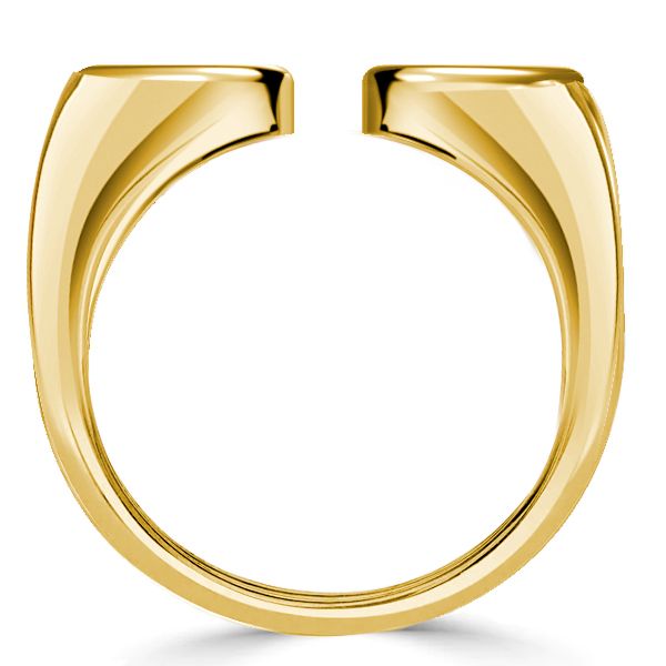 Brynn | Droplet Pear Cut Open Ring Open Wedding Band
