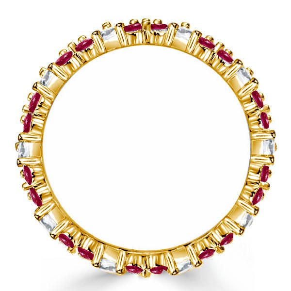 Marlowe | Ruby Ring Marquise & Round Cut Wedding Band