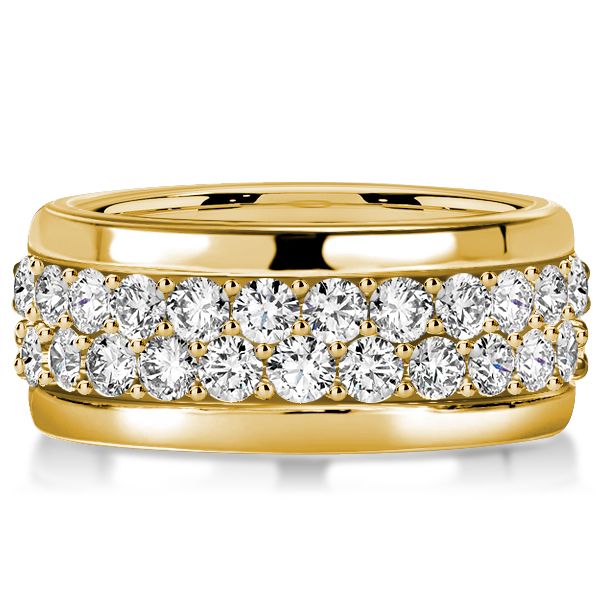 Joanna | Golden Micro Pave Eternity Wedding Band For Women