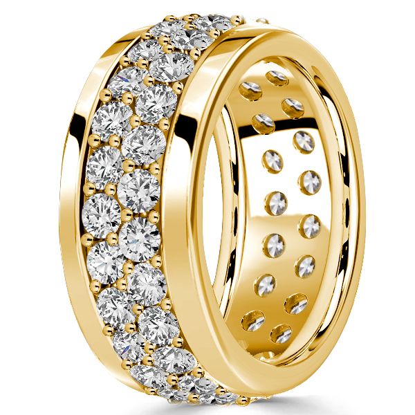 Joanna | Golden Micro Pave Eternity Wedding Band For Women