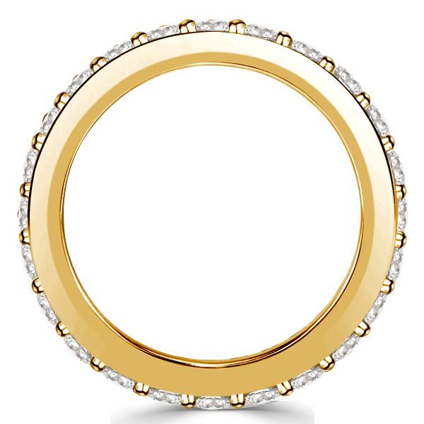 Joanna | Golden Micro Pave Eternity Wedding Band For Women