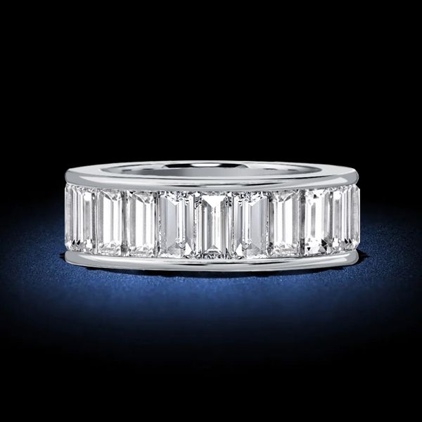 Daphne | Channel Setting Baguette Cut Eternity Wedding Band