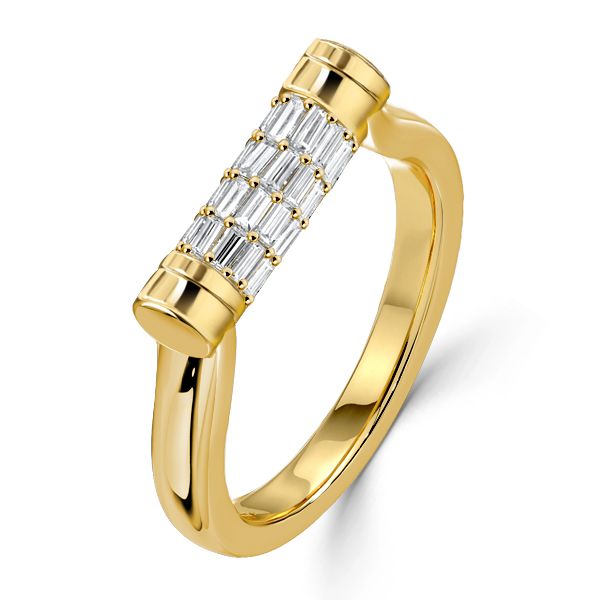 Madalyn | Unique Baguette Cut Flip Ring Anniversary Band For Women