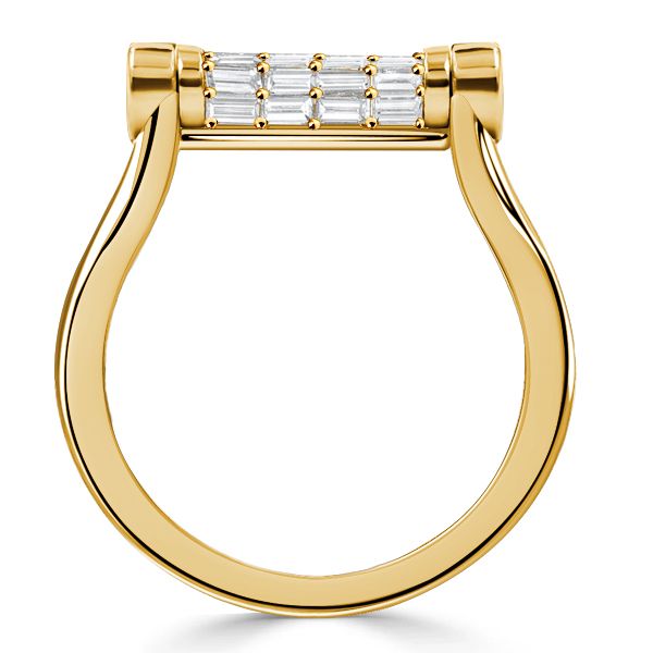 Madalyn | Unique Baguette Cut Flip Ring Anniversary Band For Women