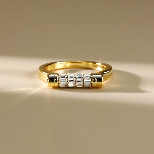 Madalyn | Unique Baguette Cut Flip Ring Anniversary Band For Women