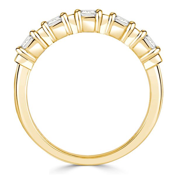 Stormi | Golden Baguette Cut Half Eternity Band Anniversary Rings