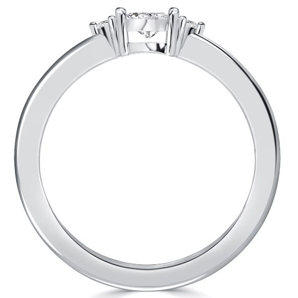 Ainhoa | 3 Stone Baguette Wedding Band For Women Stacking Ring