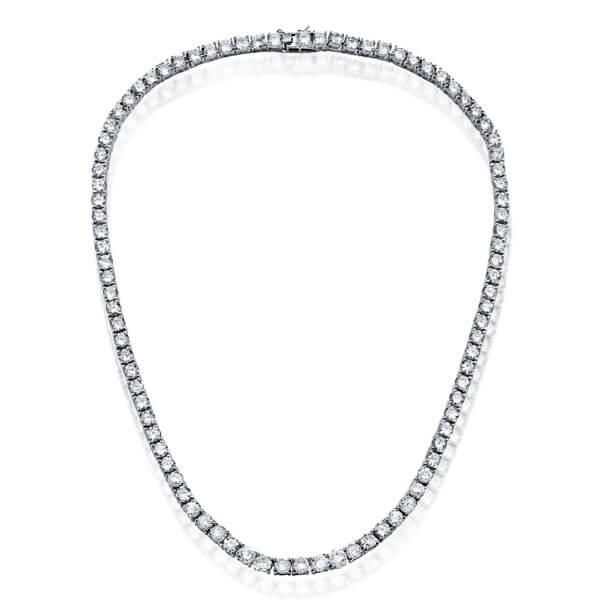 Winona | 4.5 MM Round Cut Tennis Necklace For Women In Sterling Silver