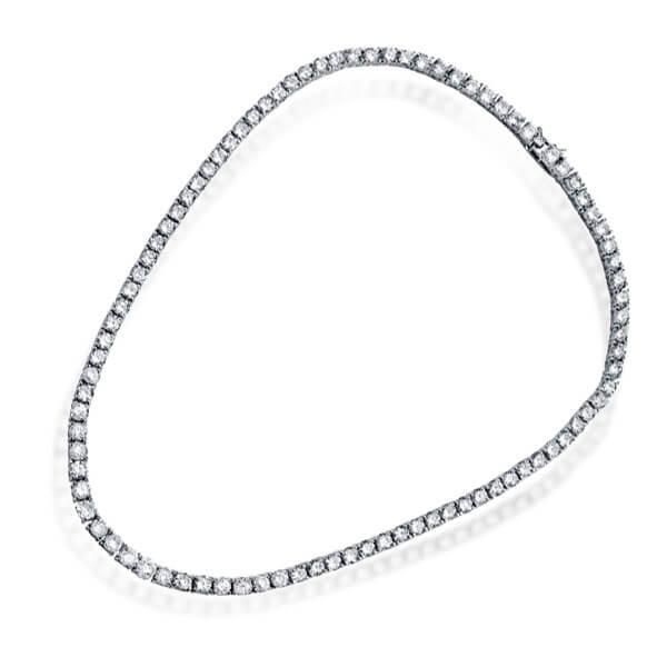 Winona | 4.5 MM Round Cut Tennis Necklace For Women In Sterling Silver