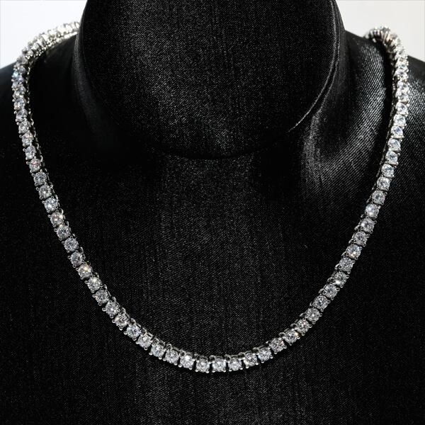 Winona | 4.5 MM Round Cut Tennis Necklace For Women In Sterling Silver