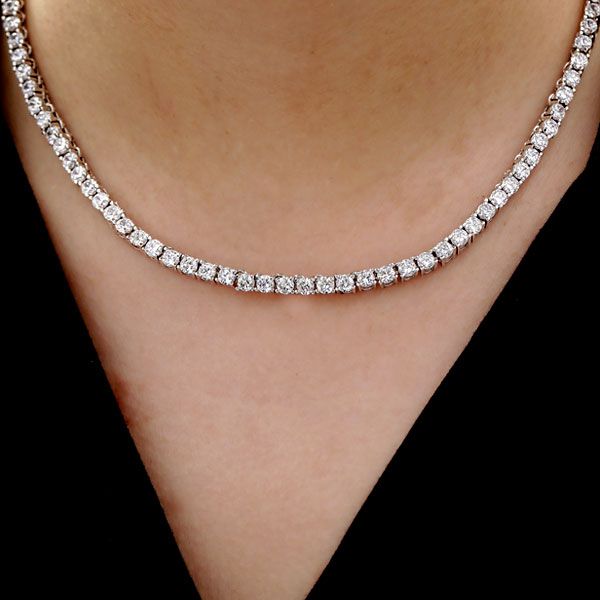 Nyomi | Classic Created White Sapphire Tennis Necklace