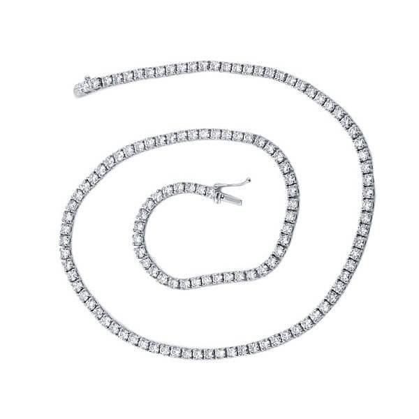 Nyomi | Classic Created White Sapphire Tennis Necklace
