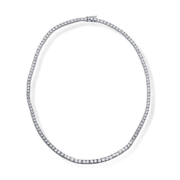Nyomi | Classic Created White Sapphire Tennis Necklace