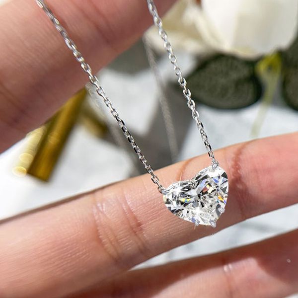 Brynleigh | Heart Cut Pendant Necklace For Women In Sterling Silver