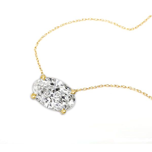 Luz | Golden Oval Cut Pendant Necklace