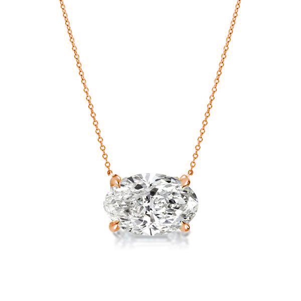 Luz | Golden Oval Cut Pendant Necklace