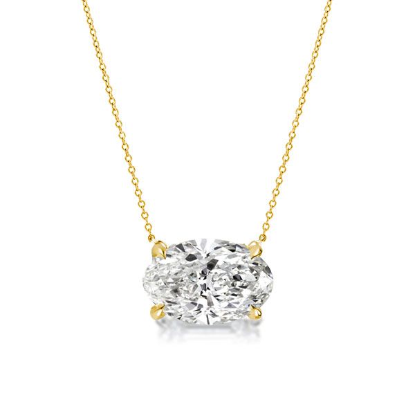 Luz | Golden Oval Cut Pendant Necklace