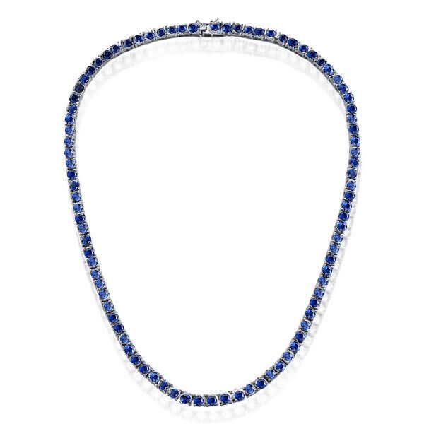Liv | Blue Sapphire Necklace Tennis Necklace For Women