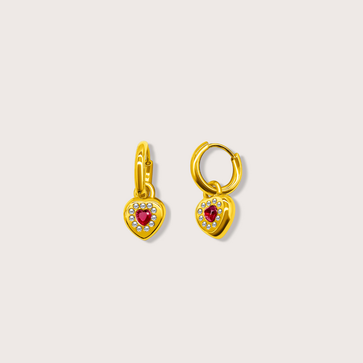 Hazel | Heart Drop Earrings