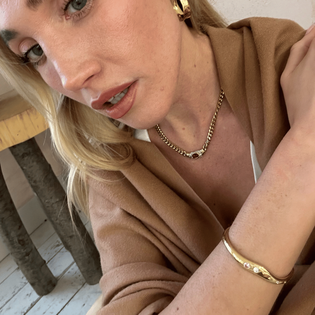 Carmen | Adjustable Faro Bangle in Gold