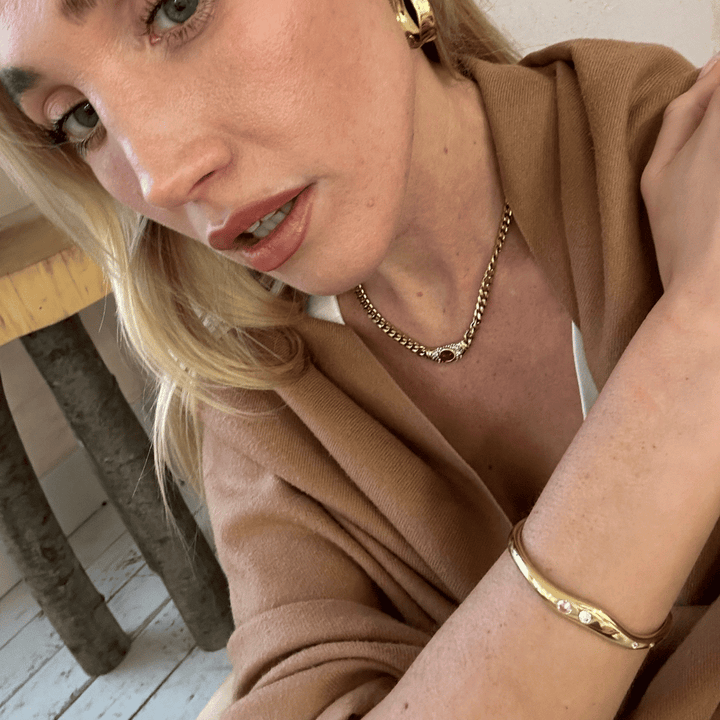 Carmen | Adjustable Faro Bangle in Gold