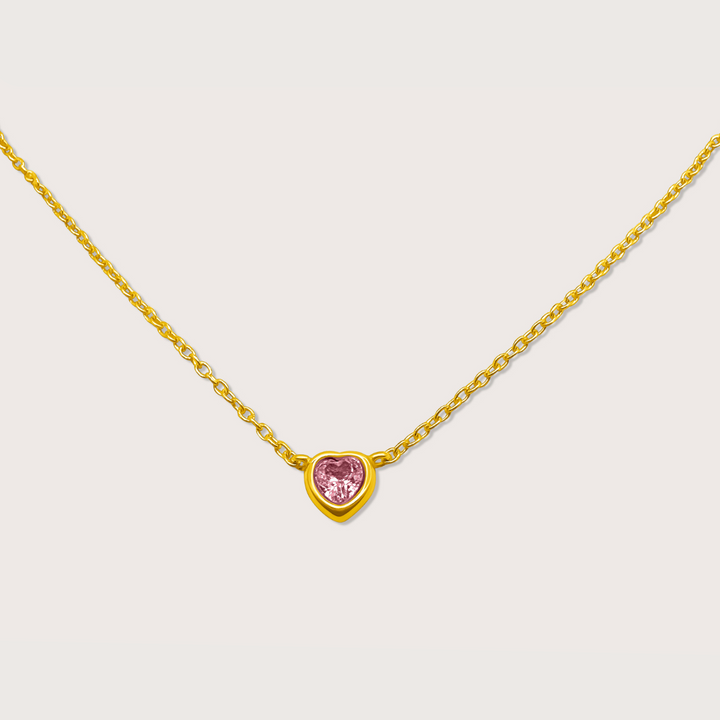 Karter | Heart Necklace (Pink)