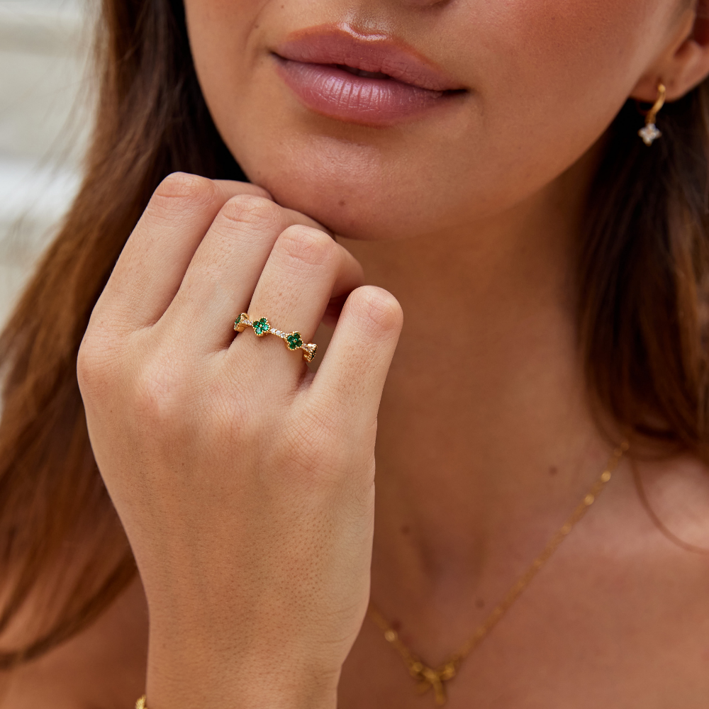 Rosie | Lucky - Clover Crystal Ring