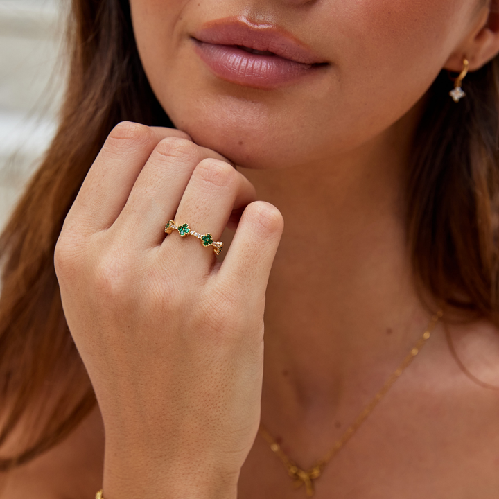 Rosie | Lucky - Clover Crystal Ring