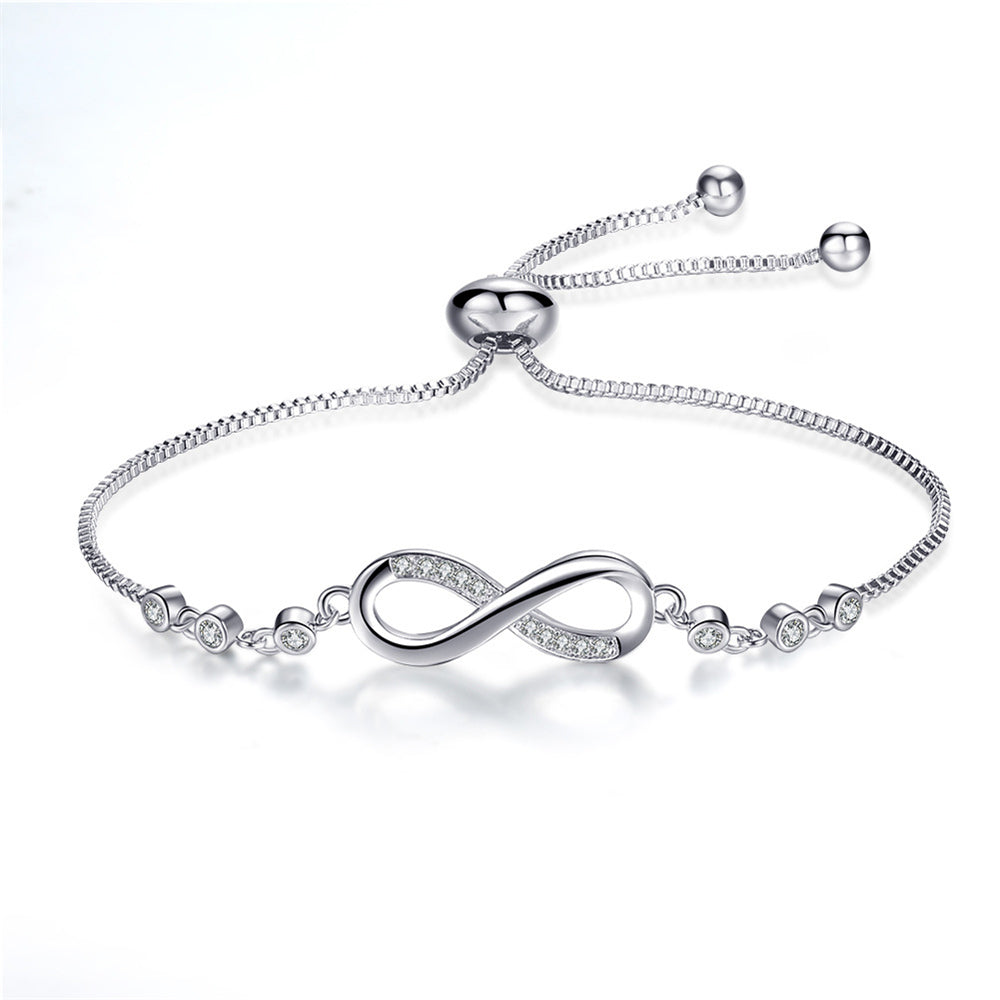 Audrey | Adjustable Silver Infinity Bracelet
