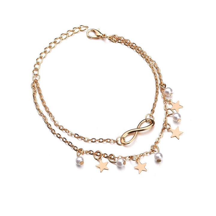 Alani | Infinity Anklet Bracelet + Pearls and Stars