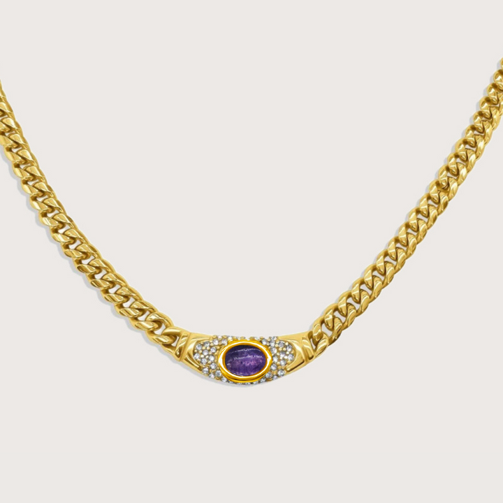 Aria | Necklace in Gold Amethyst