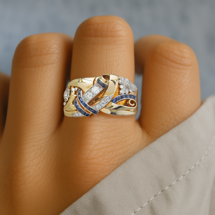 Delaney | Gold Vintage Zirconia Ring