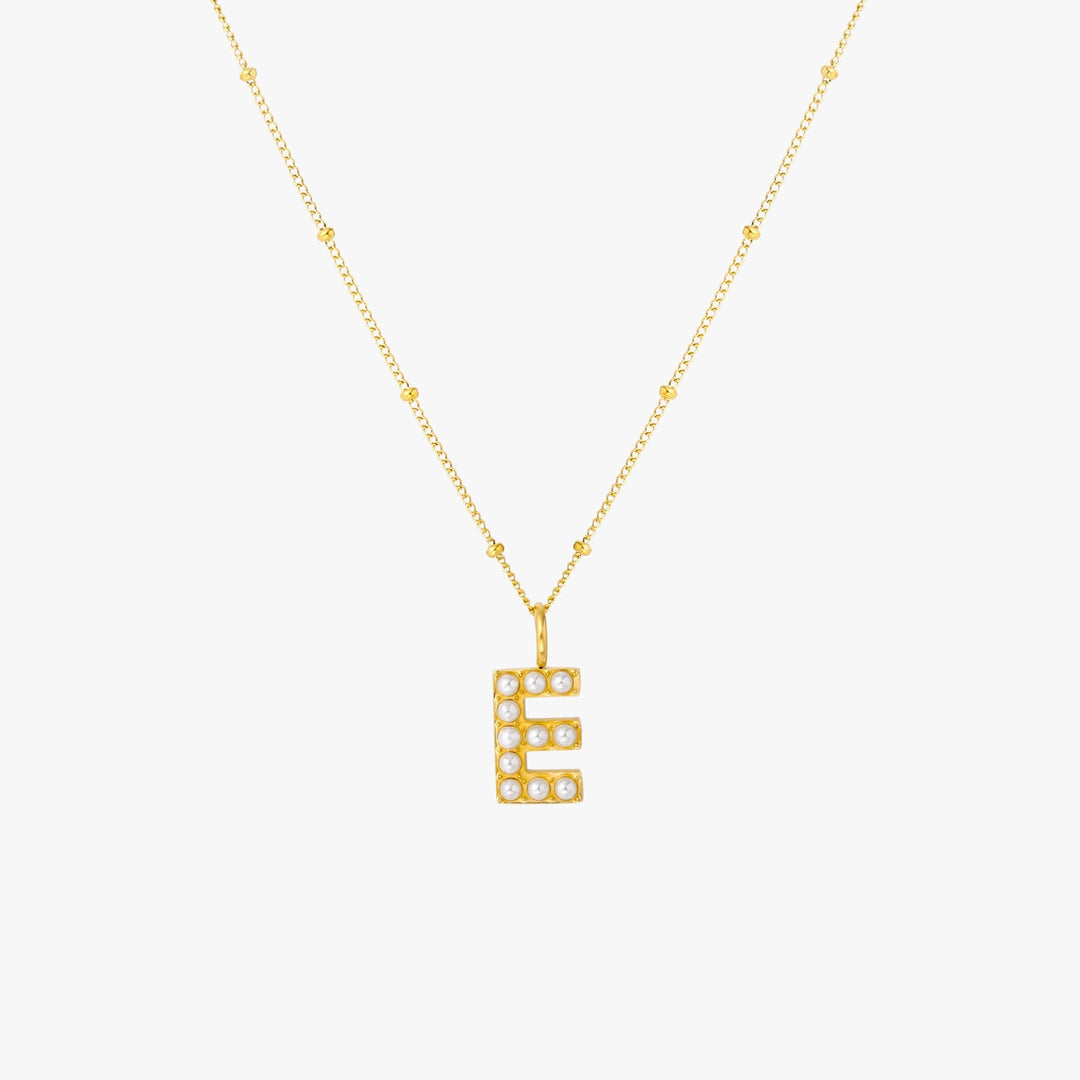 Amanda | Pearl Initial Necklace