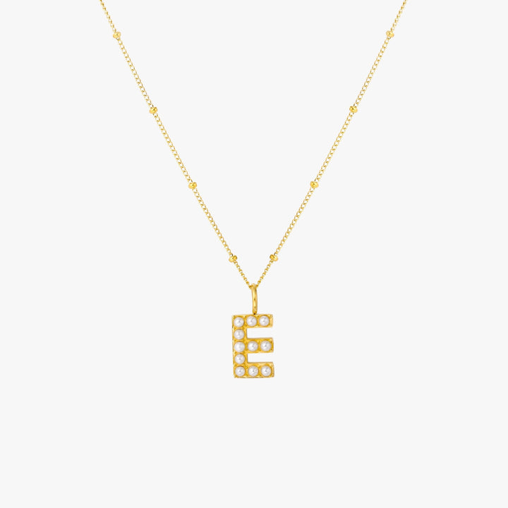 Amanda | Pearl Initial Necklace