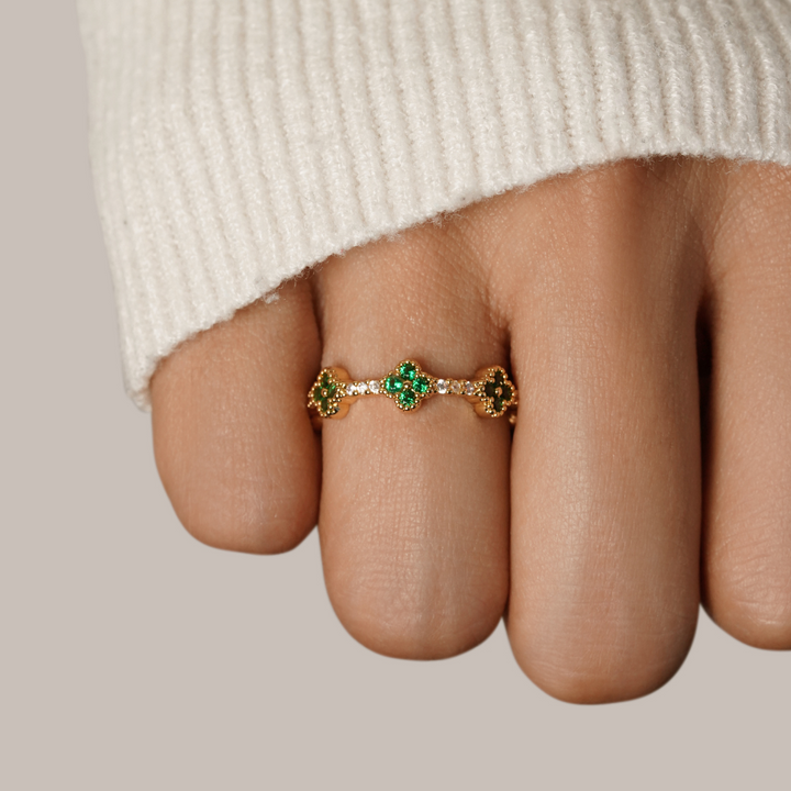 Rosie | Lucky - Clover Crystal Ring