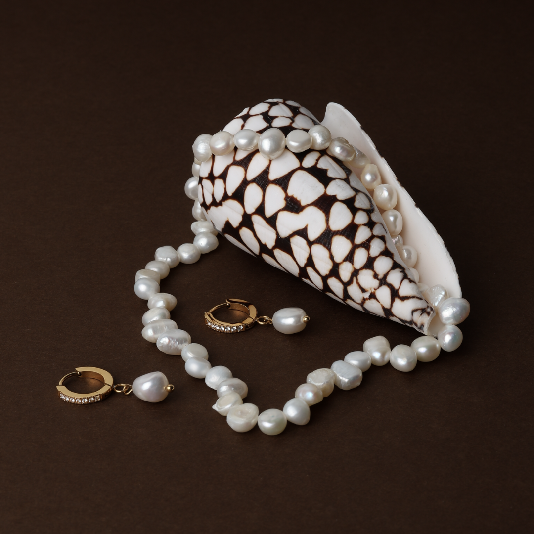 Virginia | Freshwater Pearl Hoop Earrings