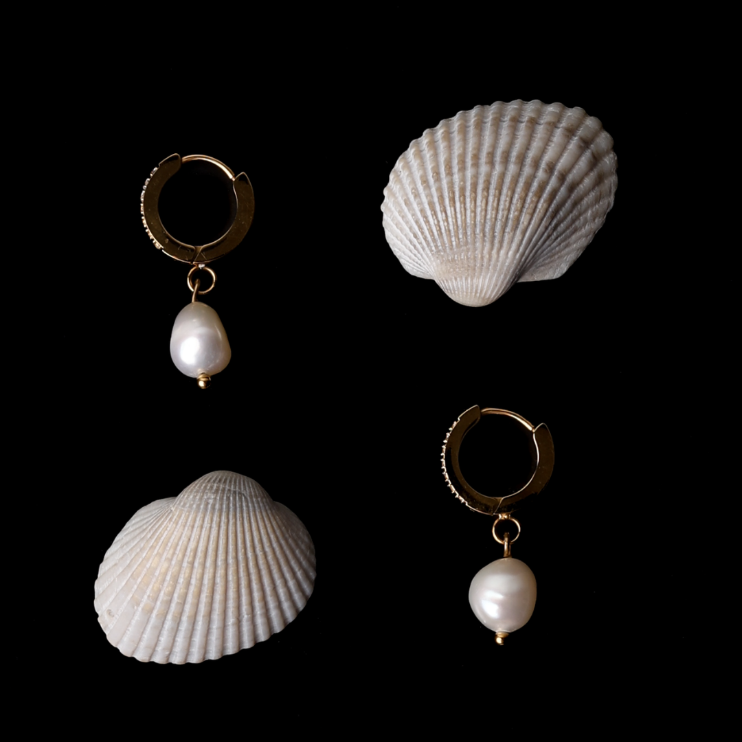 Virginia | Freshwater Pearl Hoop Earrings