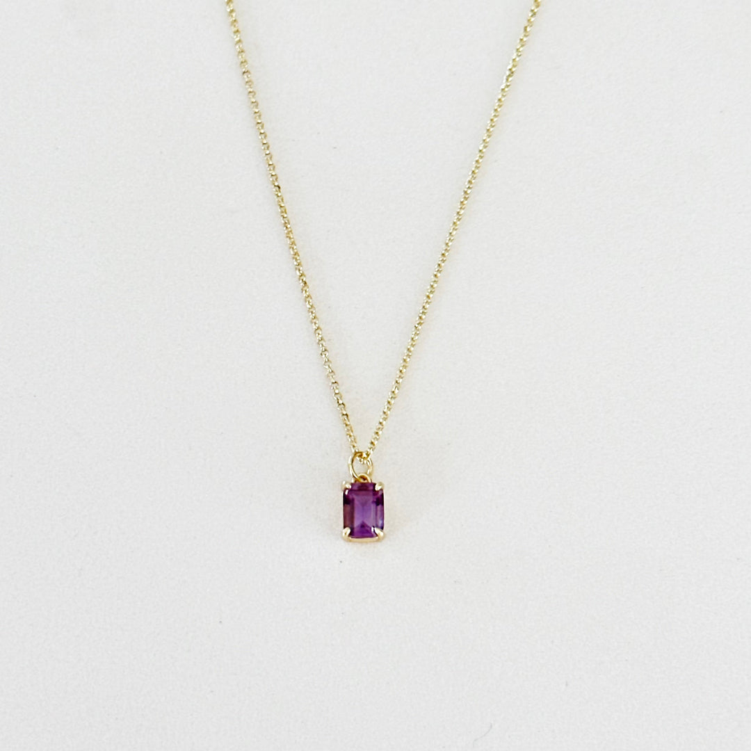 Ruth | Violetta Amethyst Baguette Necklace